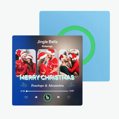 FridgeBeats Frameless 4.0 Custom 3 Photos Music Fridge Magnet FridgeBeats Pro Supports Bluetooth Connectivity Christmas Gifts