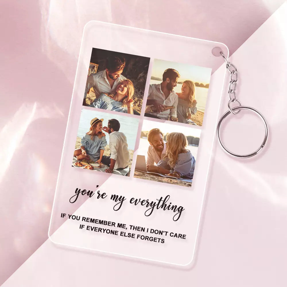 Personalized Photo Keychain/Plaque Custom with Four Photos Best Gifts For Love