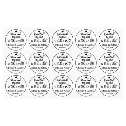 Personalized Thank You Transparent Stickers Round Wedding Birthday Favor labels for Gifts