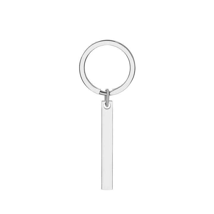 Personalized 3D Bar Keychain Engraved Music Code Key Chain