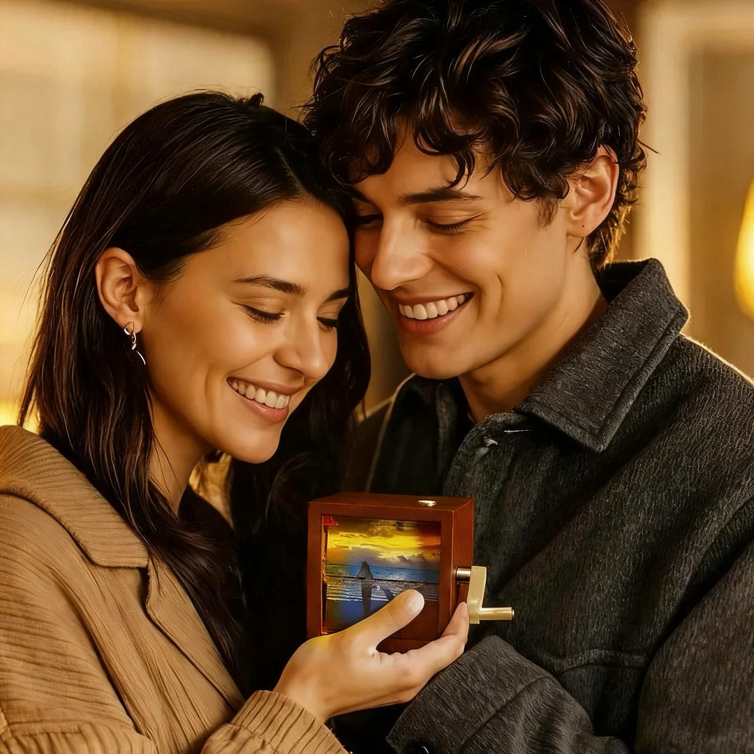 Custom Halloween Photo Flipbook Frame Animation Machine Hand-cranked Detachable Photos Flipbook Box Photo Album with Light Halloween Gifts