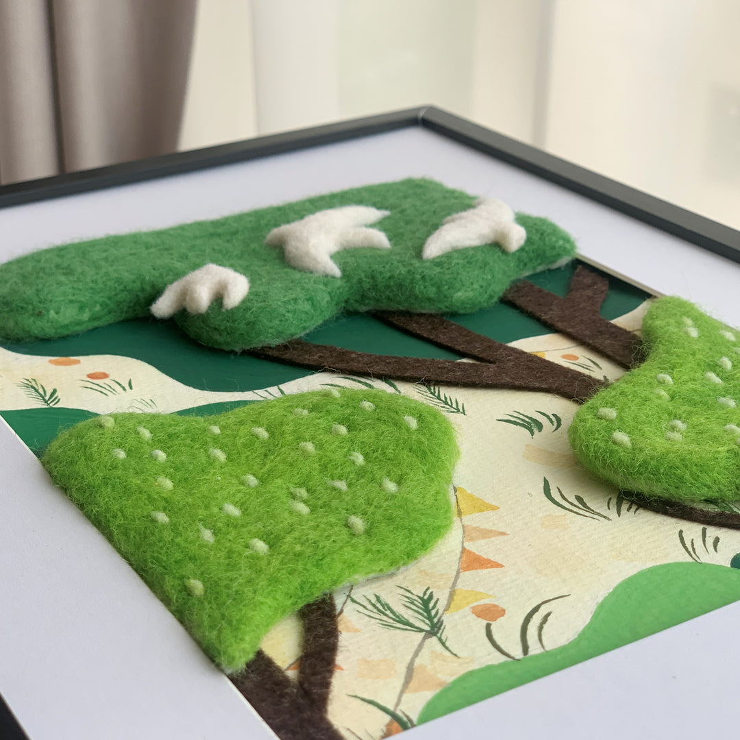 Felt Decorative Painting - Handcrafted Artwork for Home Décor