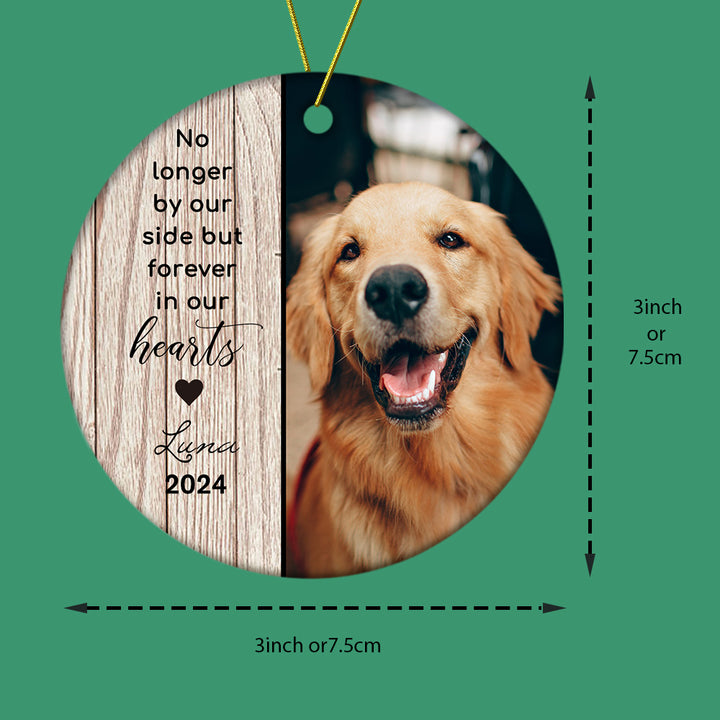 Personalized Pet Christmas Ornament with Photo Christmas Tree Decoration for Pet Memorial Gift