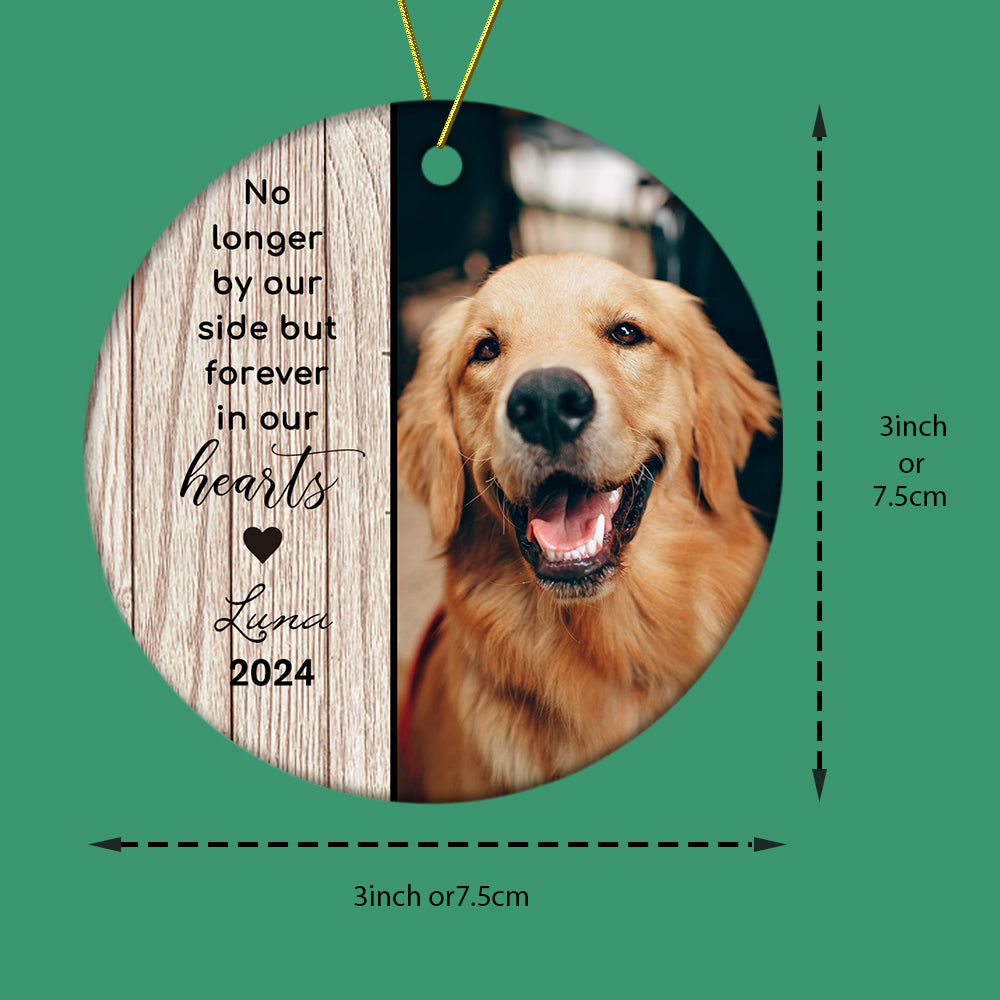 Personalized Pet Christmas Ornament with Photo Christmas Tree Decoration for Pet Memorial Gift