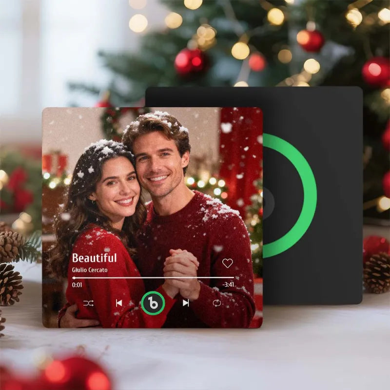 FridgeBeats Frameless 4.0 Custom Music Photo Fridge Magnet That Can Play Music Without Cellphone Christmas Gifts