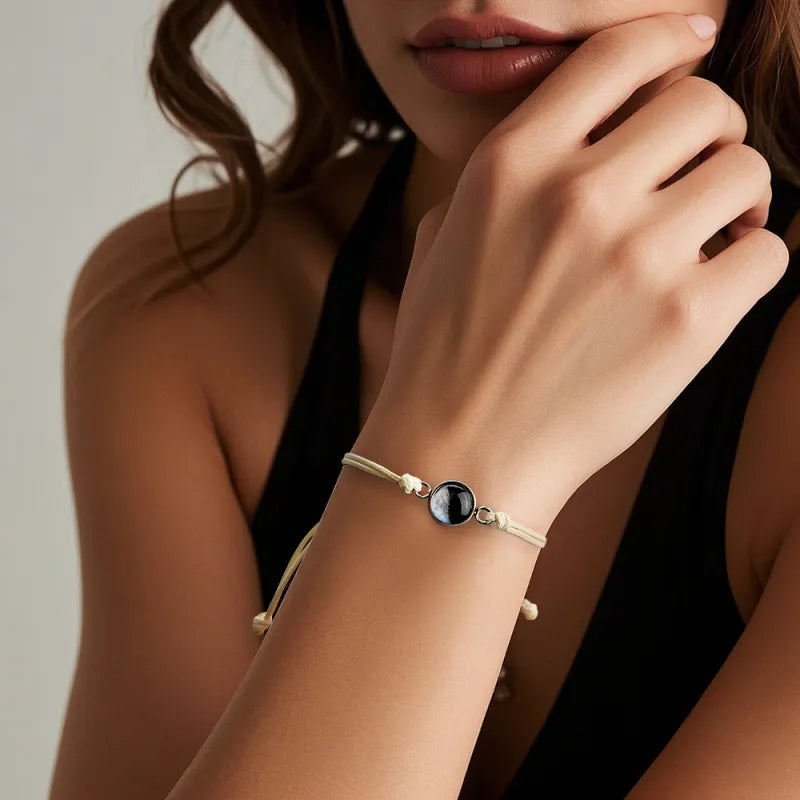 Custom Moon Phase Bracelet Stardust Sand Bracelet Luminous Bracelet Gift for Her