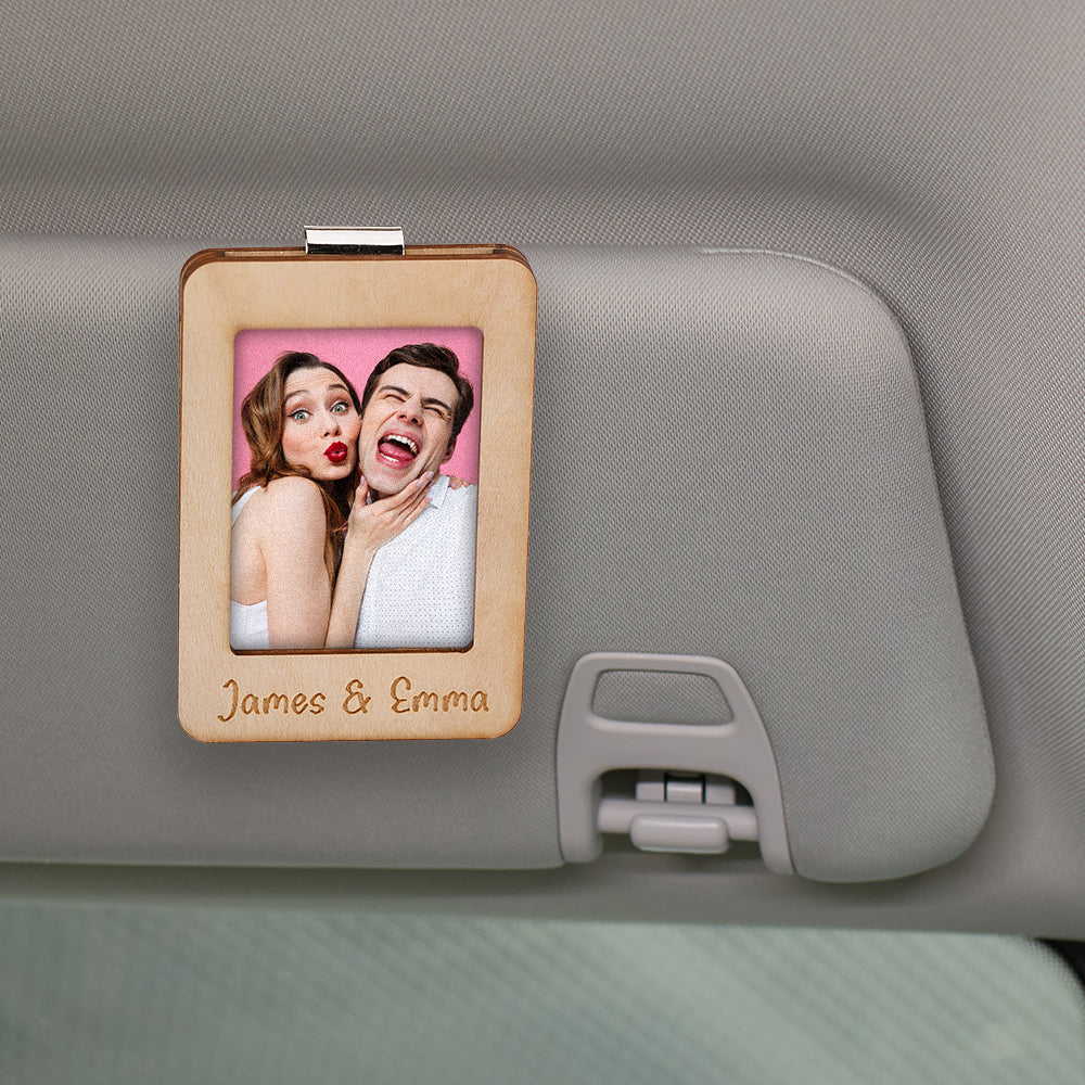 Personalized Photo Frame Car Sun Visor Clip Car Accessories Decoration Gift for Him