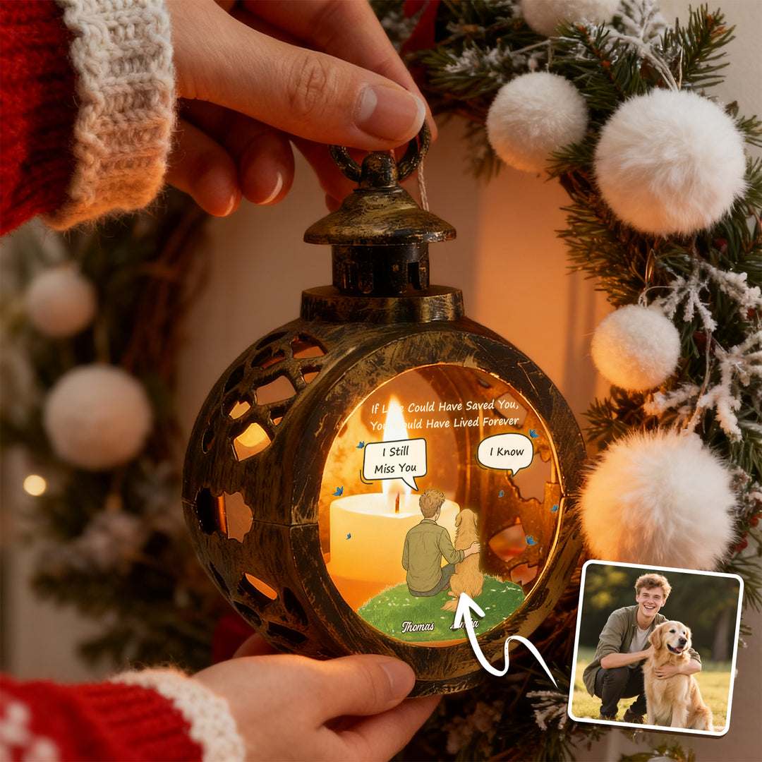 Custom Pet Photo into Comic Style Ornament – Personalized Text Christmas Gift for Pet Lovers