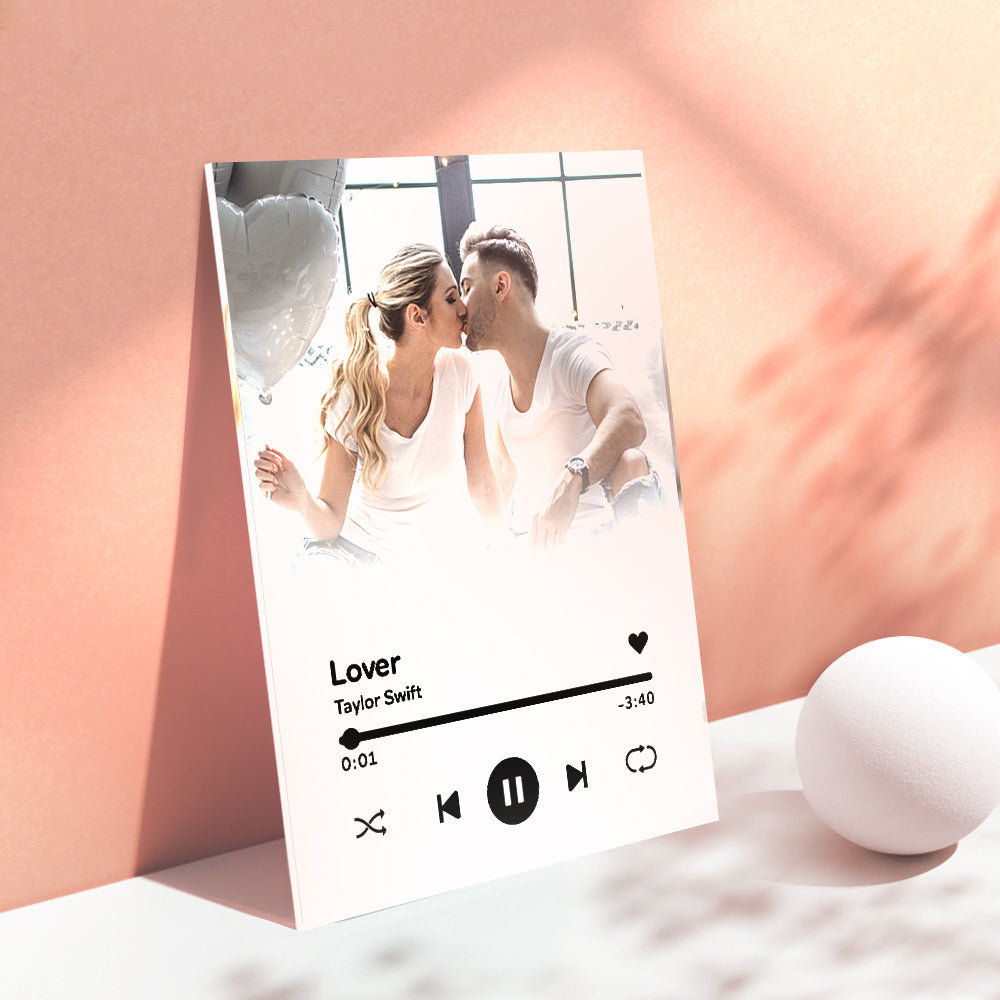 Custom Photo Music Plaque Personalized Song Plaque Couple Gift Wedding Gift