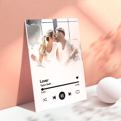 Custom Photo Music Plaque Personalized Song Plaque Couple Gift Wedding Gift