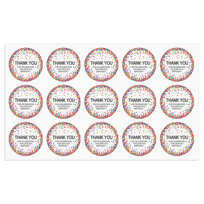 Personalized Thank You Stickers Round Wedding Birthday Favor labels for Gifts