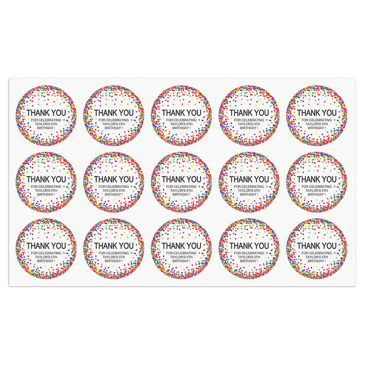 Personalized Thank You Stickers Round Wedding Birthday Favor labels for Gifts