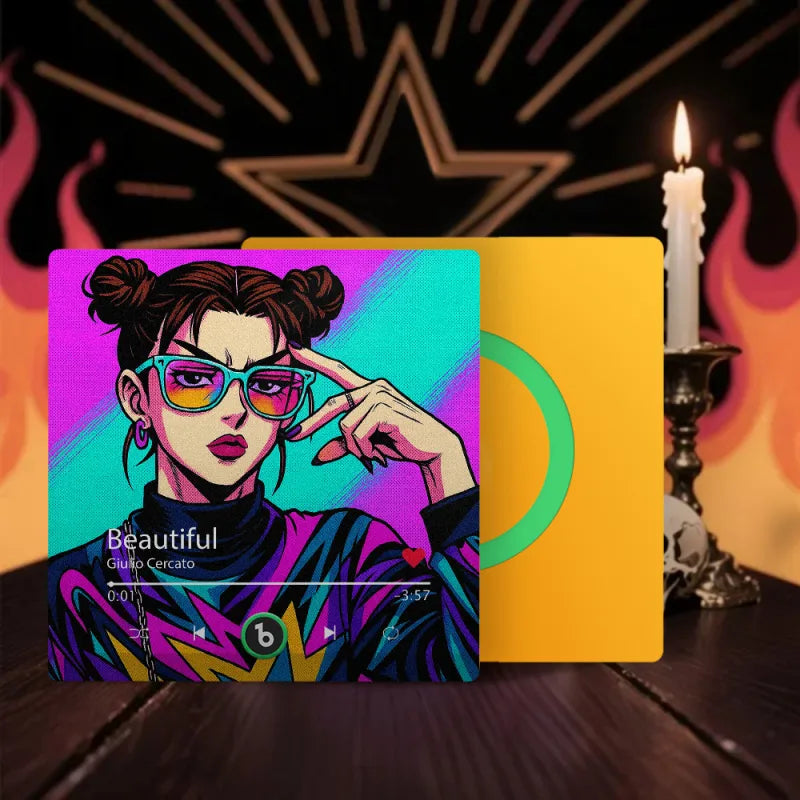 FridgeBeats Frameless 4.0 Custom Anime-style Music Fridge Magnet and Photo Music Wall Photo Sticker Music Movement