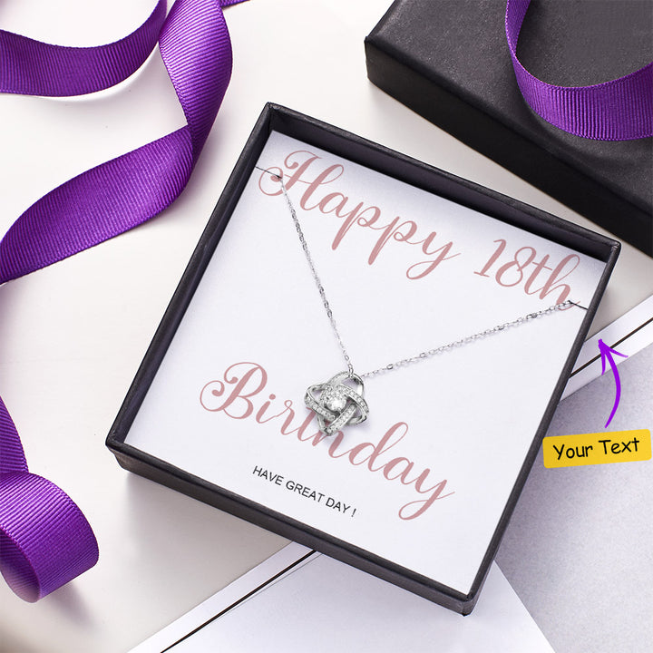 Four Leaf Clover Necklace with Personalized Message Card Best Birthday Gift