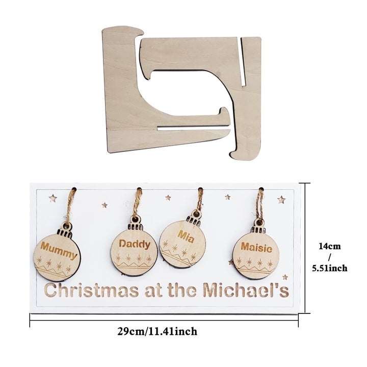Personalized Christmas Family Sign Gift for Family