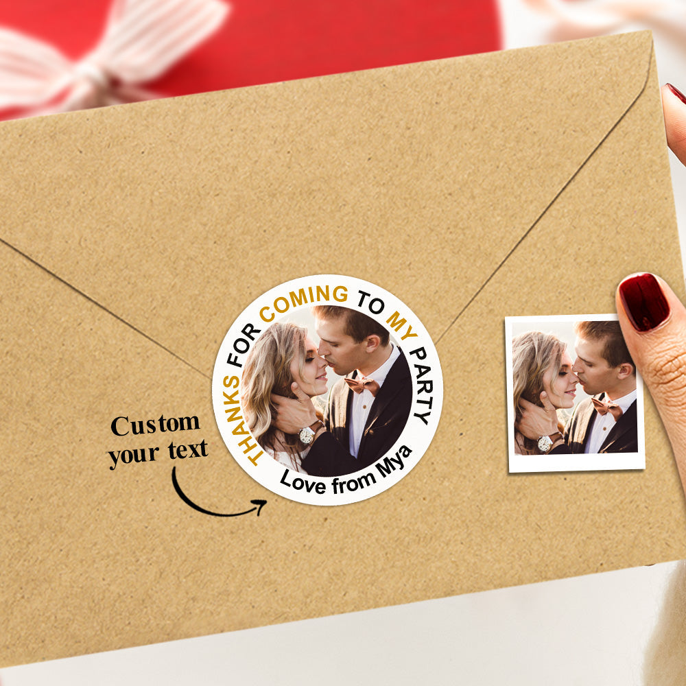 Personalized Thank You Stickers Round Wedding Birthday Favor labels for Gifts