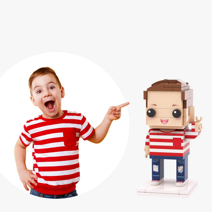 Full Body Customizable 1 Person Custom Brick Figures Small Particle Block Toy Cute Kids