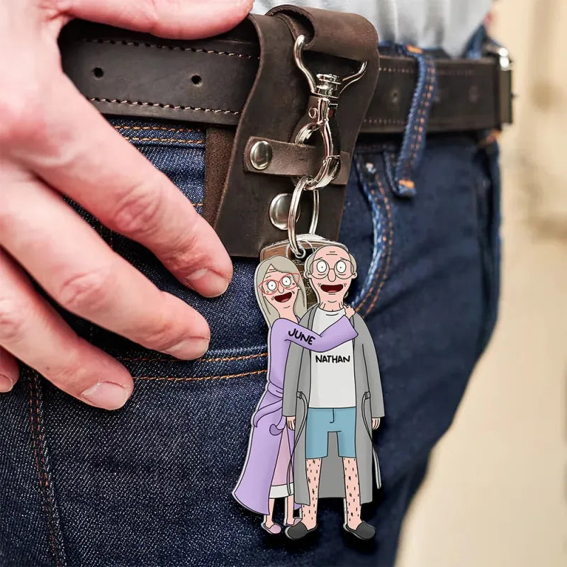 Custom Cartoon Style Keychain Personalized Keychain Gifts for Couple