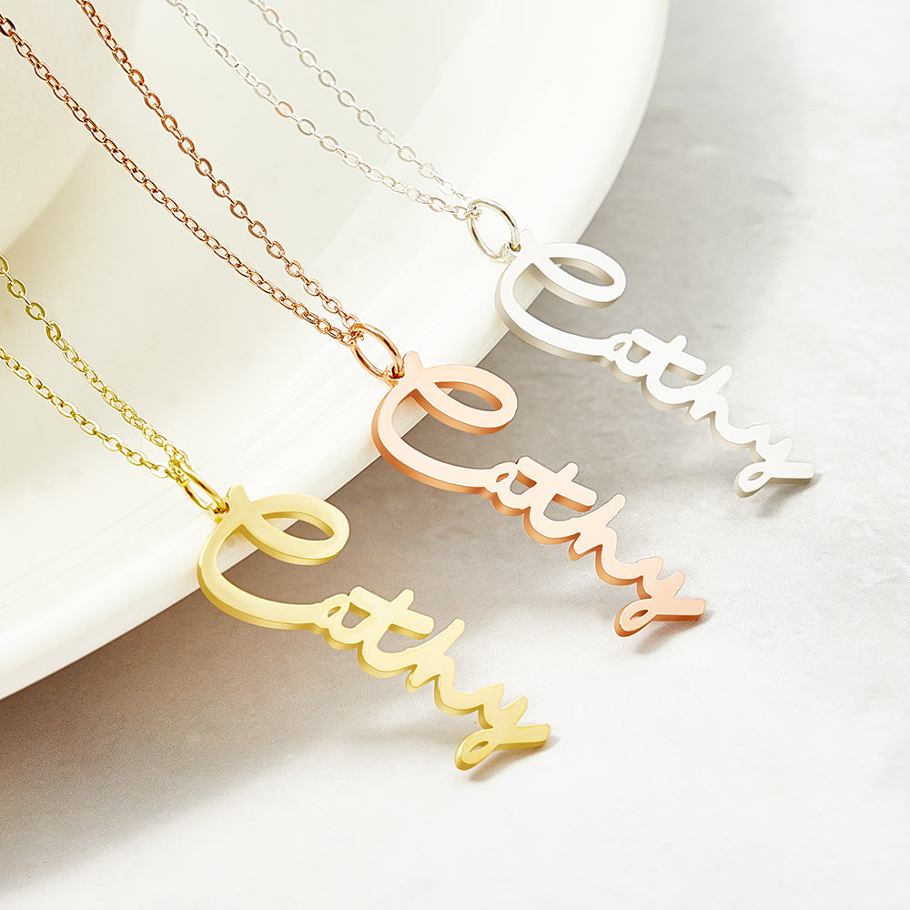 Custom Personalized Signature Style Name Necklace