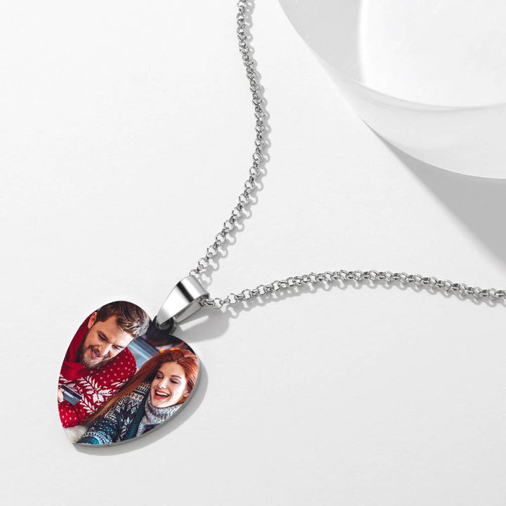 Custom Heart Tag Necklace Stainless Steel Engraved Necklace