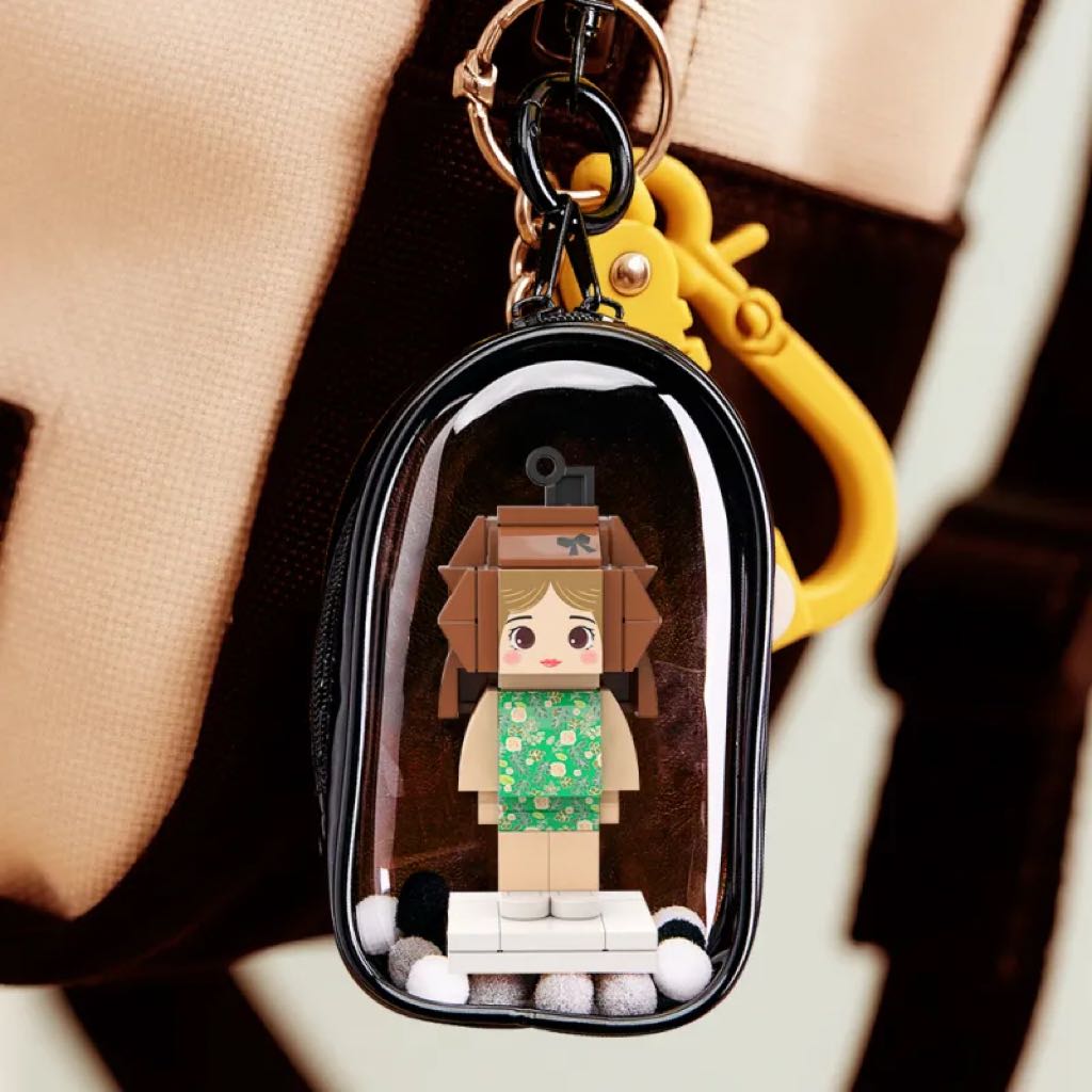 Customizable 1 Person Custom Mini Brick Figures Small Particle Block Keychain Bag Charm