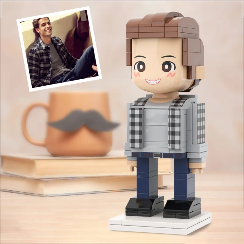 Full Body Customized 1 Person Duddu Brick Figures Birthday Gift Father's Day Gift