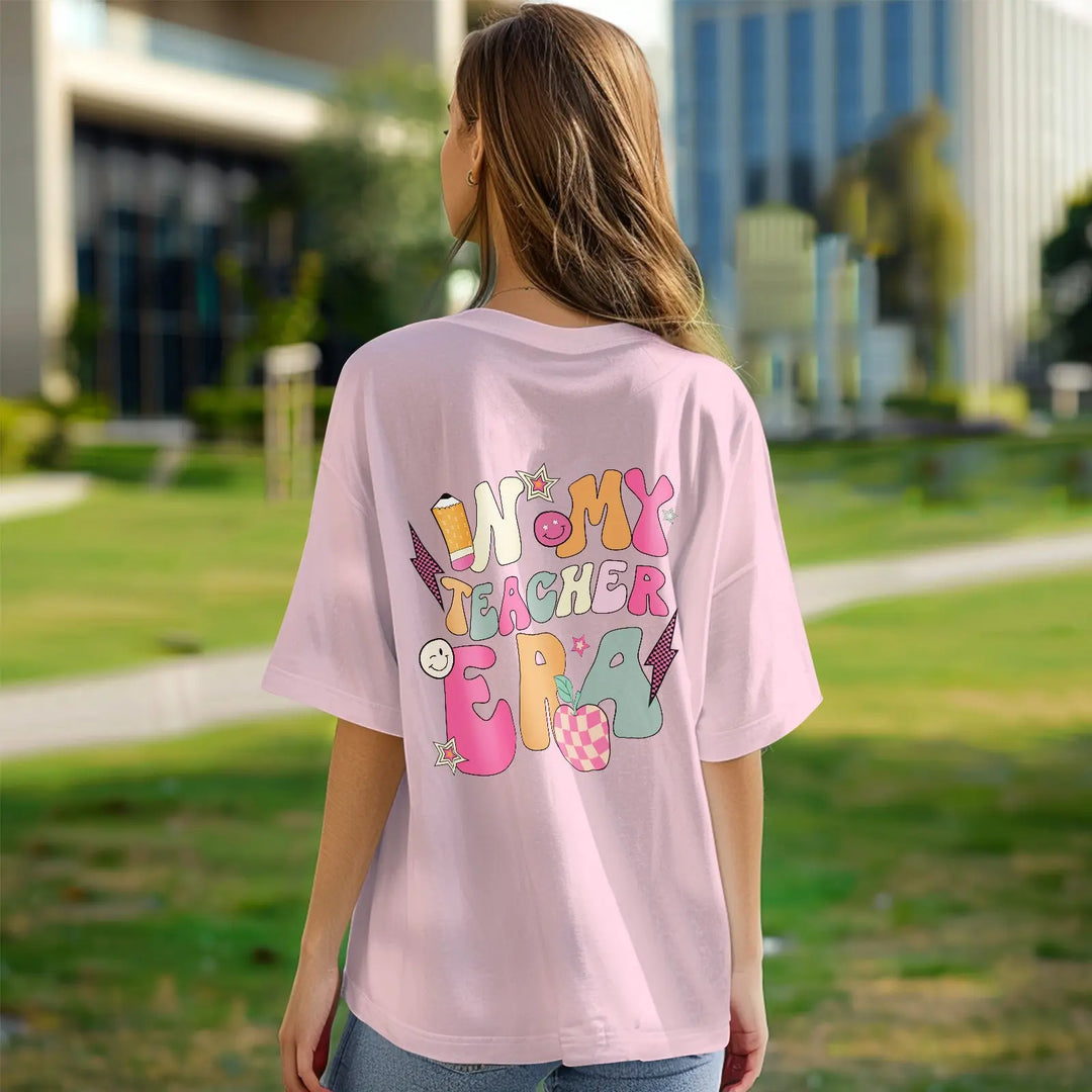 Personalized In My Teacher Era T-Shirt Teacher Custom Name Shirt Back to School Gifts