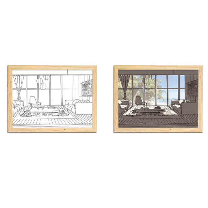 Painting Night Light Creative Sunshine Painting Lamp Home Decoration Gifts