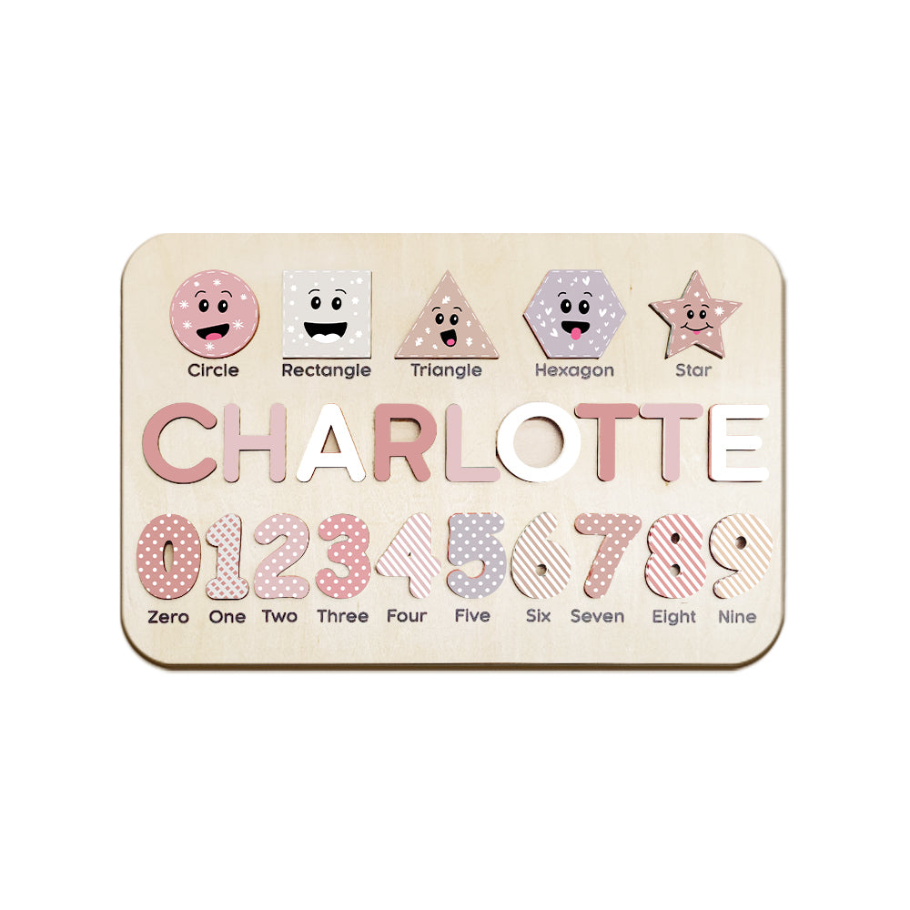 Custom Wooden Name Puzzle Personalised Busy Board Puzzle Toy for Baby Gift