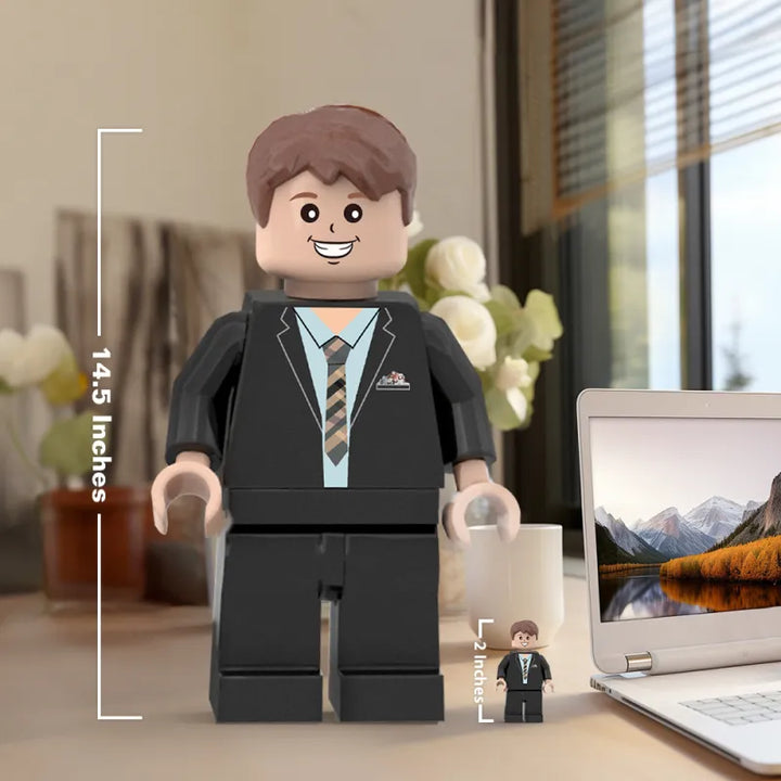 3D Print Custom Giant Minifigs Personalized Photo Giant Minifigs Turn Your Photo into Minifigs Production Time: 7–10 Working Days