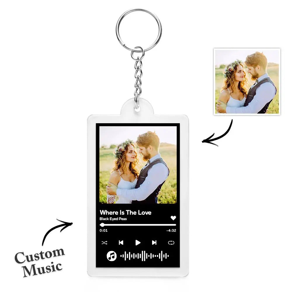 Custom Music Keychain NFC Creative Couple Gifts
