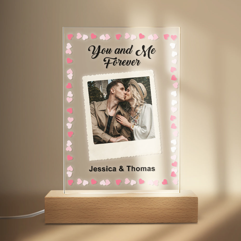 Custom Photo Keychain With Your Name Personalized Glass Night Light With Photo