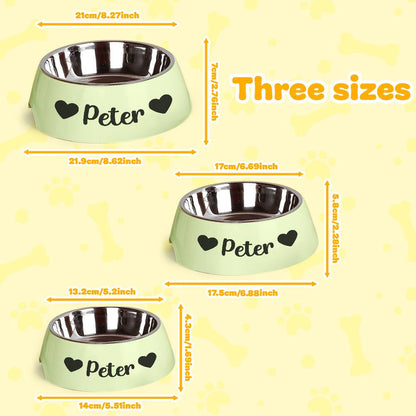 Personalized Pet Water Bowl Stainless Steel Pet Bowl Feeding Supplies Gift for Pet Lovers