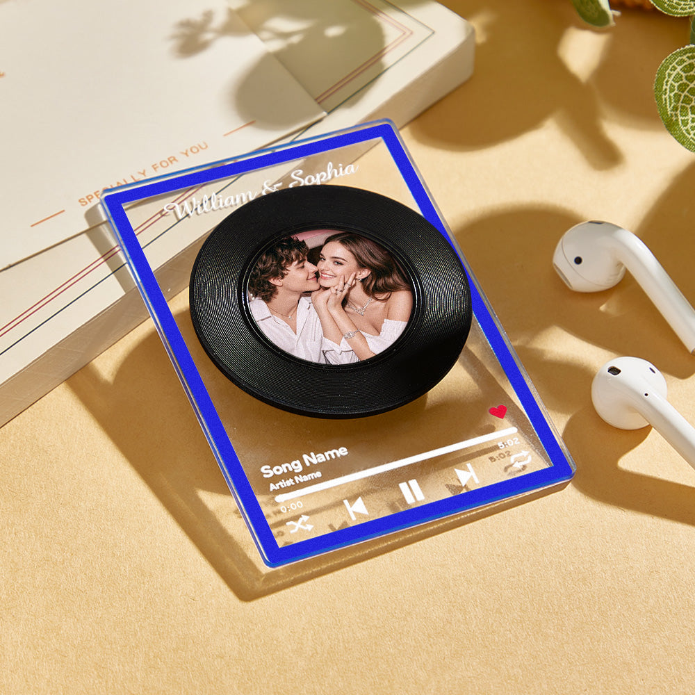 Personalized NFC Vinyl Record Plaque Rotatable Vinyl Record Music Plaque Gift for Lover