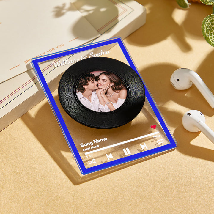 Personalized NFC Vinyl Record Plaque Rotatable Vinyl Record Music Plaque Gift for Lover
