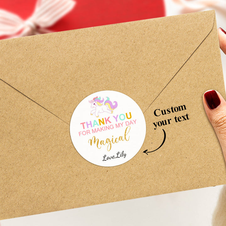 Personalized Thank You Stickers Round Wedding Birthday Favor labels for Gifts