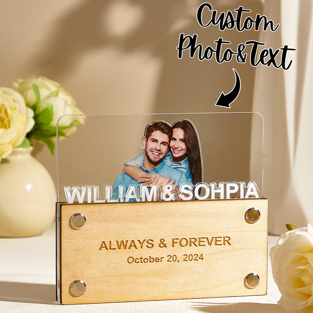 Personalized Photo Plaque Couple Plaque Home Decor Gift for Lover