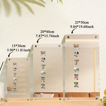 Personalized Photo Mirror Light Amazing Mother's Mirror Lamp Mother's Day Gifts for Mom