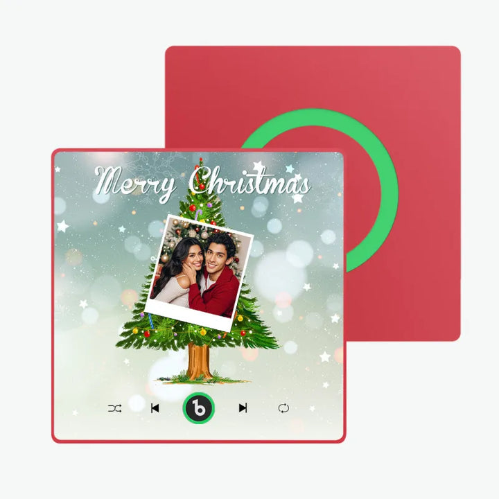 FridgeBeats Framed 4.0 Custom Music And Photo Fridge Magnet Christmas Tree Fridge Magnet for Christmas Gifts