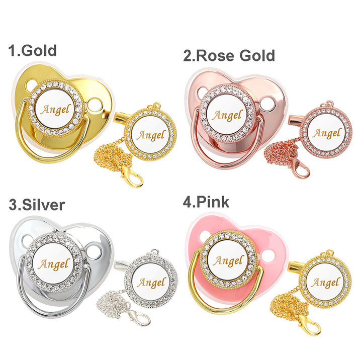 Custom Name Baby Pacifier & Clip Set – Personalized Newborn Gift