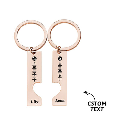 Best Gift For Friend 2 Personalized Music Code Keychain | Heart Cut Out Keychain