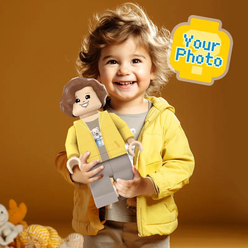 3D Print Christmas Gifts for Son Custom Giant Minifigs Personalized Photo Giant Minifigs Turn Your Photo into Minifigs