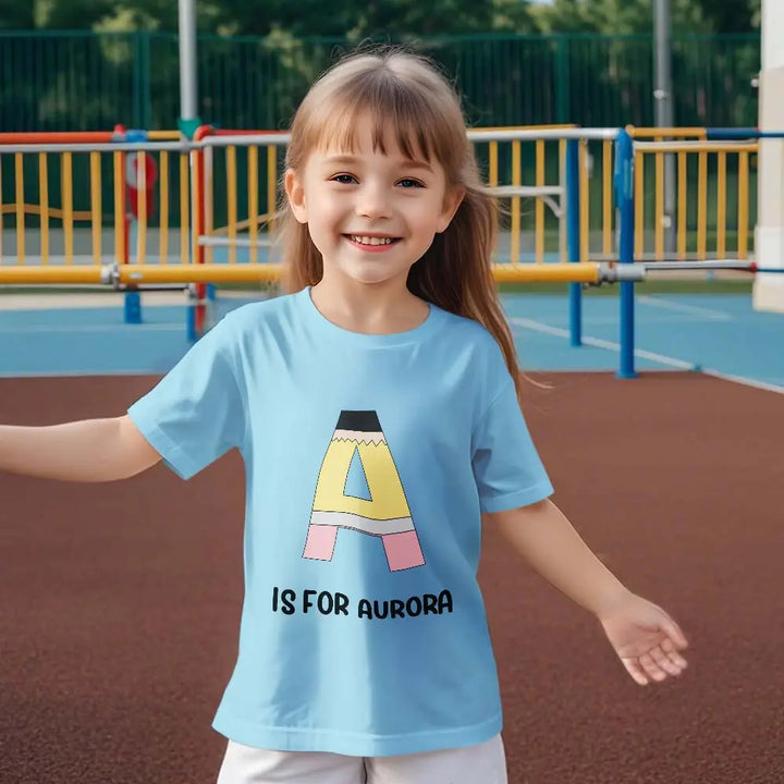 Personalized Back to School Pencil T-shirt First Day of School Shirt Gift for Kids