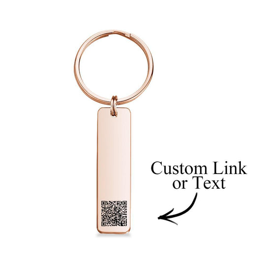 Custom Engraved QR Code keychains