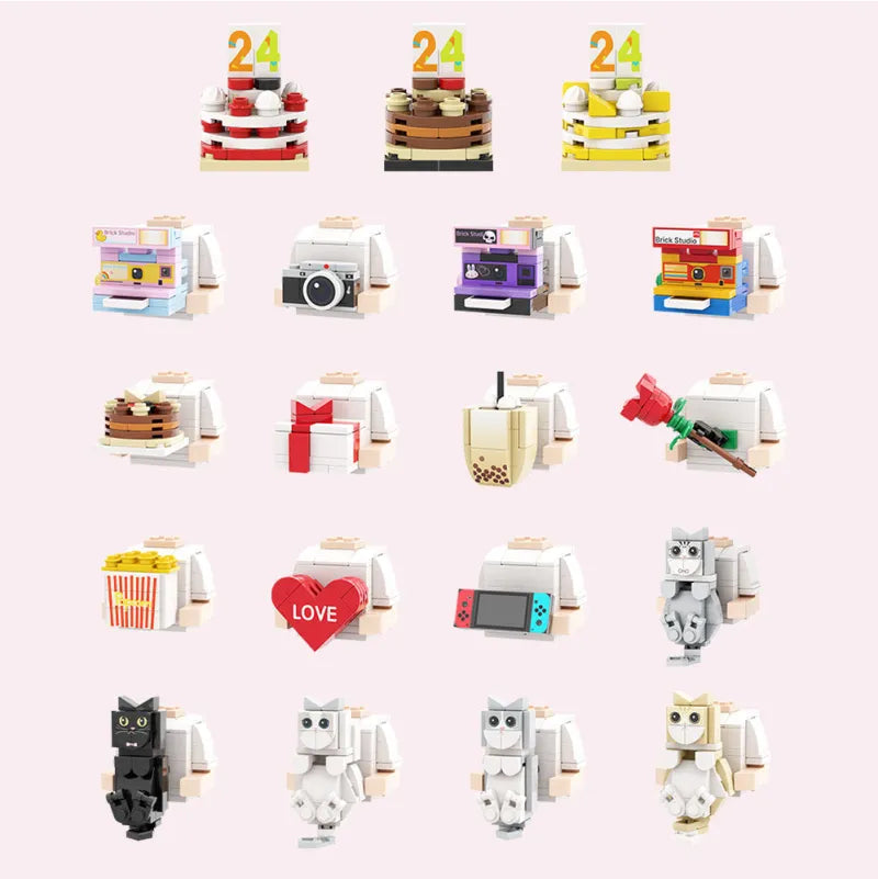 Full-body Custom 1 Person Brick Figures with Photo and Text Birthday Gift for Her
