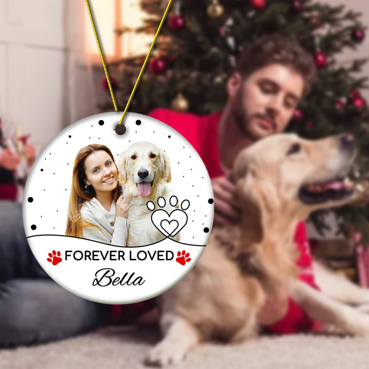 Personalized Pet Photo Ornament with Name Pet Loss Ornament Christmas Gift for Pet Owners
