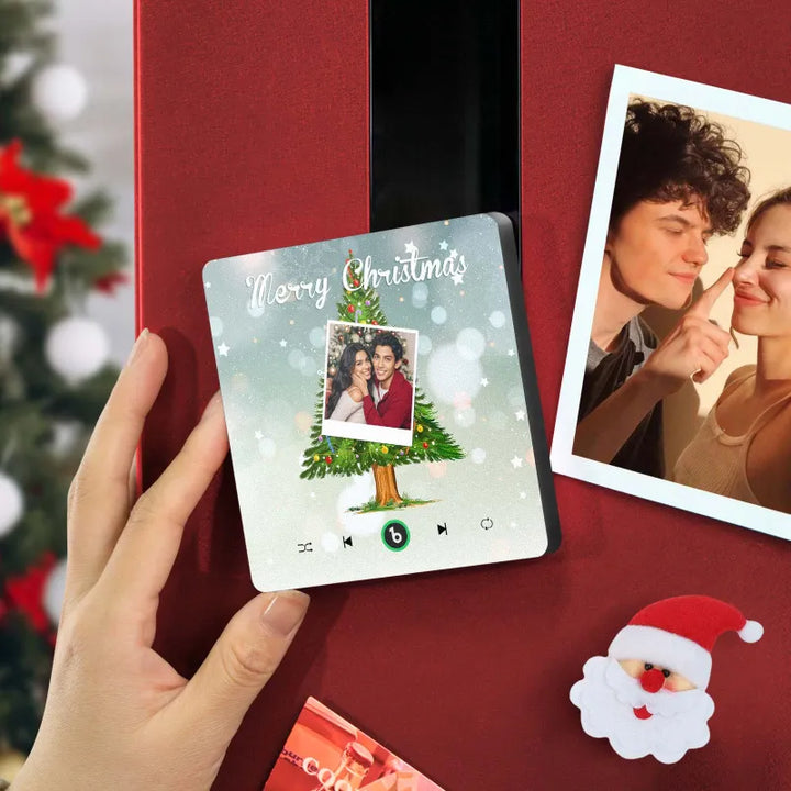 FridgeBeats Frameless 4.0 Custom Music And Photo Fridge Magnet Christmas Tree Fridge Magnet for Christmas Gifts