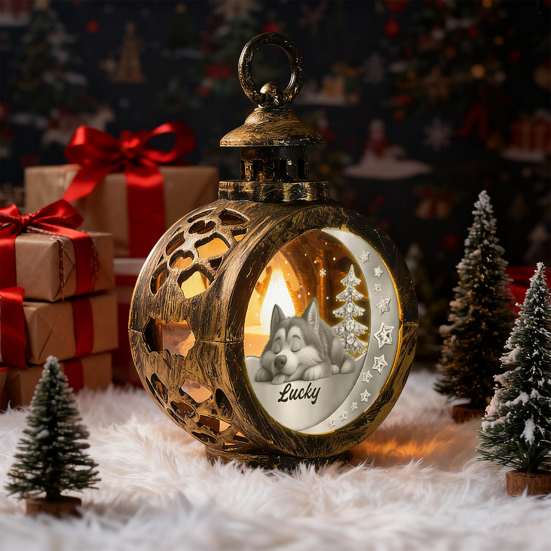 Custom 1 Pet Photo into Cartoon Style Ornament – Personalized Pet Name Christmas Gift for Pet Lovers