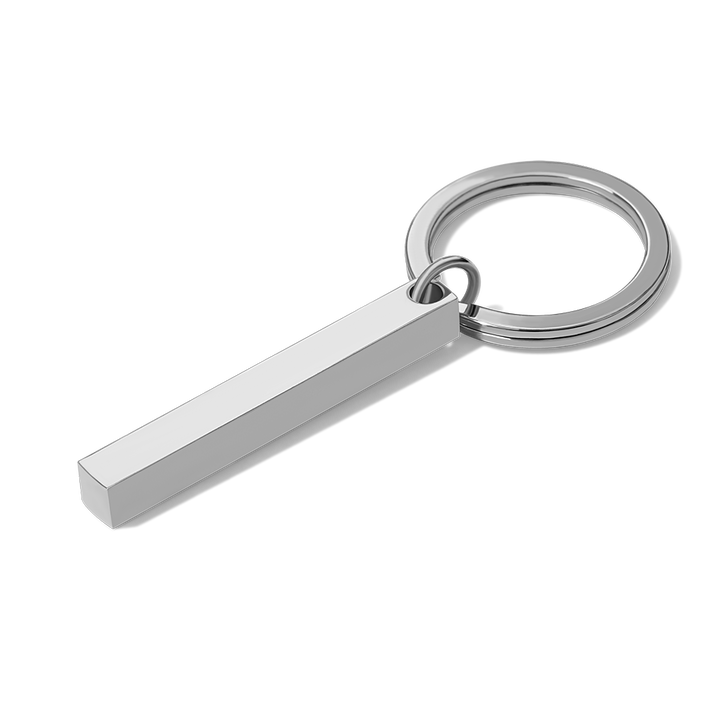 Personalized 3D Bar Keychain Engraved Music Code Key Chain