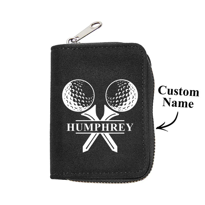 Personalized Leather Golf Wallet with 18 Card Slots Card Holder Wallet Gift for Men